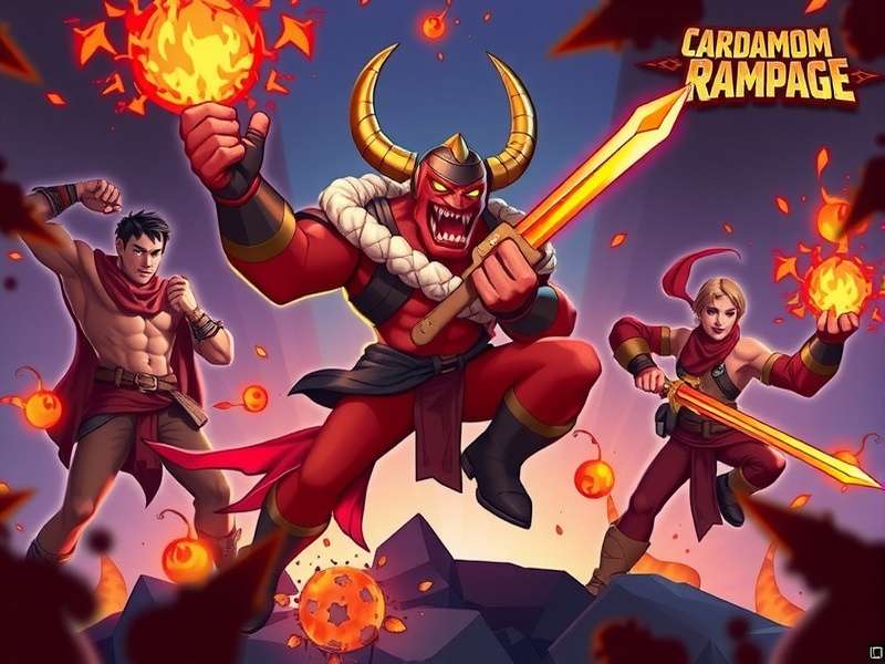 Cardamom Rampage game hero image showing spicy battles
